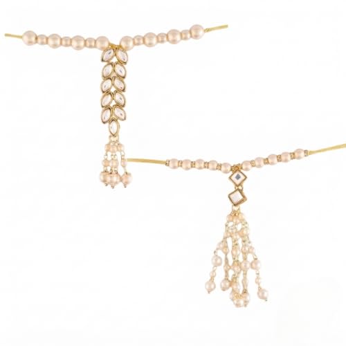 Image of I Jewels Womens Pearl Lumba Rakshabandhan Bracelet For Bhabhi /Sister
