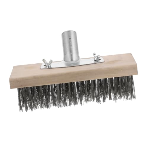 Cabilock Efficient Moss Elimination Floor Brush Stainless Steel Wire Brush for Tile Concrete Wood Stone Road Heavy Duty