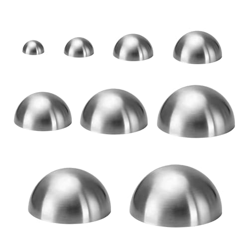 9 Sizes Stainless Steel Half Round Pottery Molds Ceramic Top Tool Pottery Plate Press Tool for Making Pottery Bowls and Plates (Sliver)