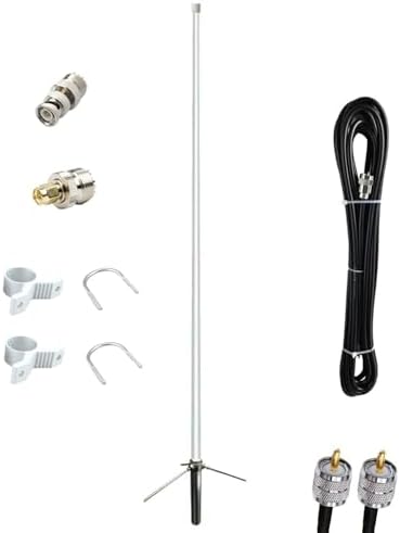Amazon.com: Dual Band VHF UHF 2m 70cm Base Station Antenna, 150W, UHF ...