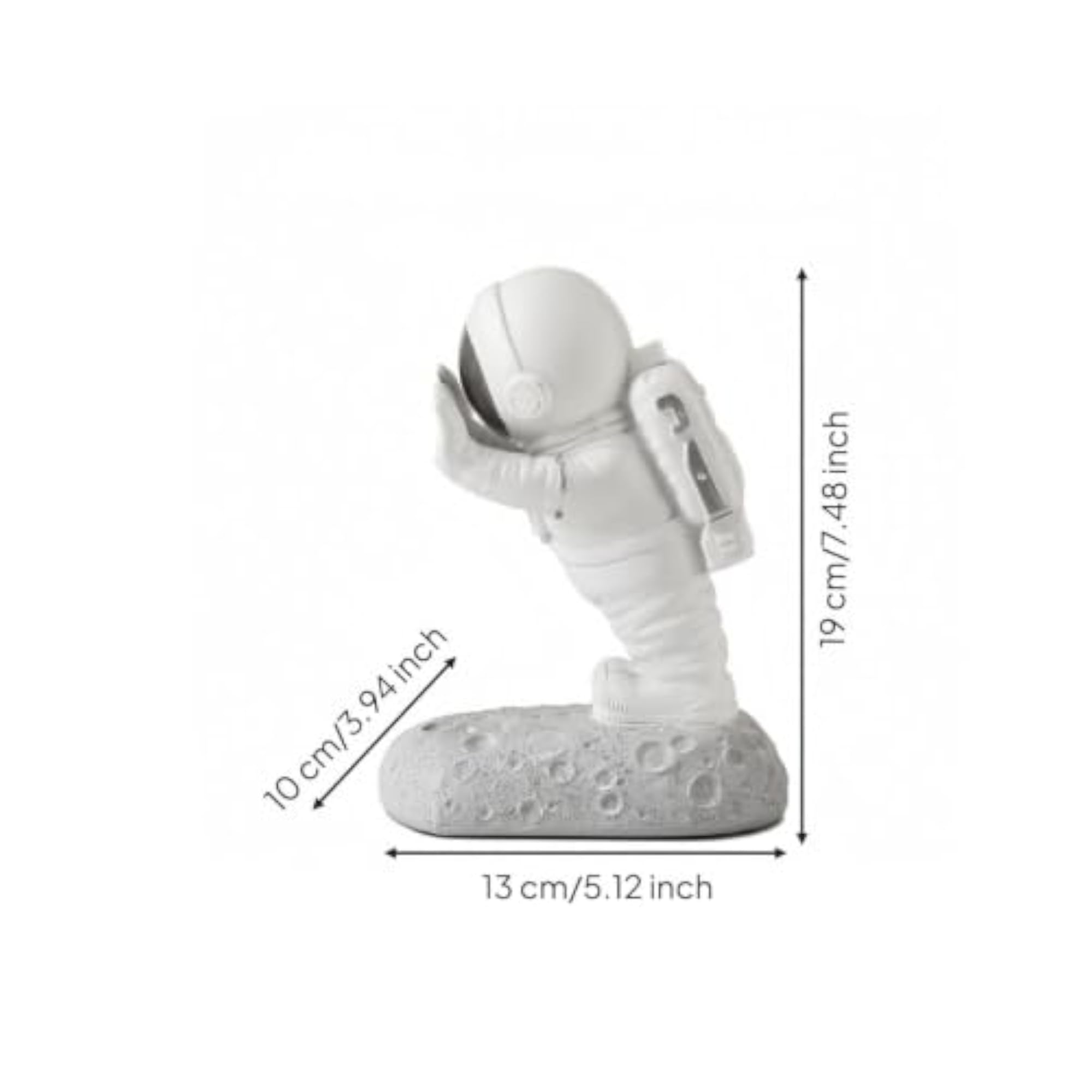 Sculptural Astronaut Bookend, Modern Decorative Highlight