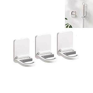 Mop Hook Mop Holder Folding Space Saving Broom Holder Umbrella Cleaning Tool Floor Wiper Cleaning Supplies Storage Wall Mounted Hook No Trace No Drilling Required Strong Adhesive Hook for Bathroom Toilet Kitchen Cleaning Tool Hooks 3 Piece Set