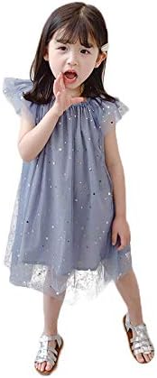 チューカー 子供ドレス チューワンピース プリンセスドレス バック蝶結び 可愛い フレアワンピース 22新作モデル 膝丈 プルオーバー 体型カバー ゆったり お出かけ お嬢様 チュニック 星柄 おしゃれ 通園 夏服