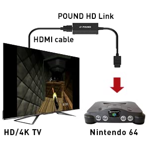 Vista 4 de Pound Cable HDMI HD Link para Nintendo 64 (N64)