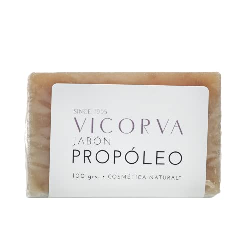 Vicorva | Jabón Sólido Propóleo Pastilla | Hidratante | Antioxidante | Hecho en España | Ingredientes naturales | 100 gr Cover