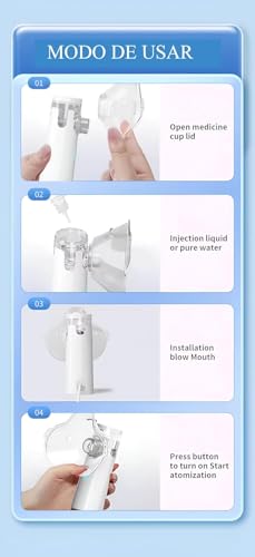 Nebulizador Portátil Ultrassônico - Tratamento Respiratório Eficaz para Tosse, Asma, Sinusite e Bron