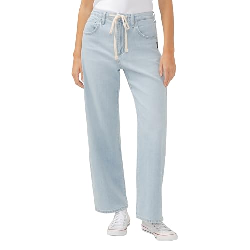 Silver Jeans Co. Women's Be Easy Straight Leg Drawstring Jeans