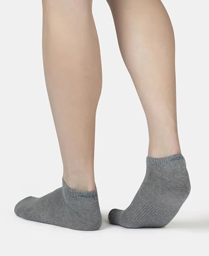 Image of Jockey 7097 Men's Compact Cotton Stretch Low Show Socks With Stay Fresh Treatment (Pack of 3)