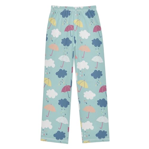 Cute Umbrella Rain Cloud Boys Pants for Kids Jogger Pants with Pockets S-XL