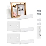 Montaje en pared adaptable: la inclusión de tornillos y cinta adhesiva de doble cara con el estante de pared acrílico flotante permite una instalación especial. Esta característica permite una integración perfecta en cualquier habitación, desde entradas hasta salas de entretenimiento, lo que mejora la funcionalidad y la armonía visual