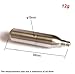 BEIST OUTDOOR Refillable CO2 Cartridge 12g Stainless Steel Rechargeable CO2 Cartridge Gas Cylinder Adapter Recycling Capsule, Silver