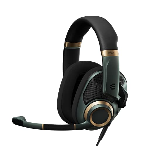 EPOS H6Pro - Open Acoustic Gaming Headset with Mic - Lightweight Headband - Comfortable & Durable Design - Xbox Headset - PS4 Headset - PS5 Headset - PC/Windows Headset - Gaming Accessories (Green)