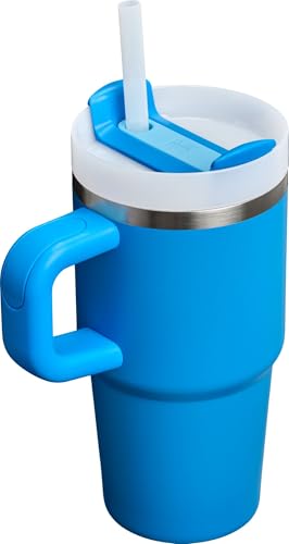 Image of STANLEY Quencher H2.0 Tumbler with Handle and Straw 20 oz | Flowstate 3-Position Lid | Cup Holder Compatible for Travel | Insulated Stainless Steel Cup | BPA-Free | Azure