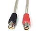MAYIWO RCA Adapter, 2-Port, 18 AWG Speaker Wire to RCA Female, Black/Red