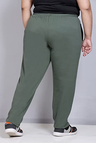Image of CUPID Women's Cotton Track Pants Regular Fit Lounge Wear Gym Joggers Sports Trouser Night Pants for Ladies