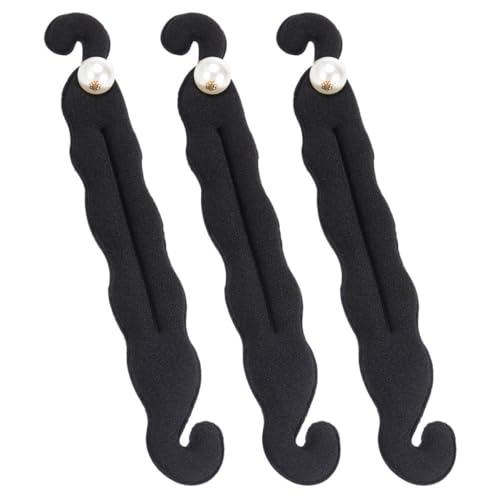 LIFKOME 3Pcs Pearl Bun Maker Elegant Lazy Curler Hair Holder for Effortless Buns Hair Accessories for Women to Create Sophisticated Updos Saving Hair Tool
