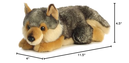 Aurora(r) Realistic Miyoni(r) Lying Wolf Stuffed Animal - Lifelike Detail - Cherished Companionship - Gray 11 Inches - Image 6