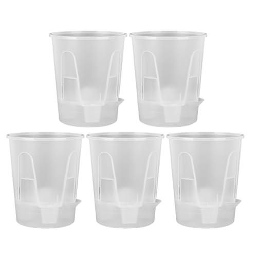 Generisch Verwen - Juego de 5 macetas de riego automático, incluye bandeja para interior y exterior, ideal para balcón, terraza, invernadero, cocina, jardín