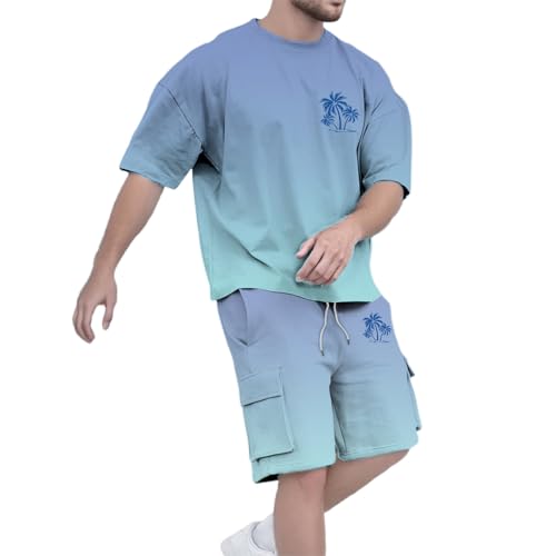 Ensemble élégant deux pièces pour homme en dégradé bleu taille M