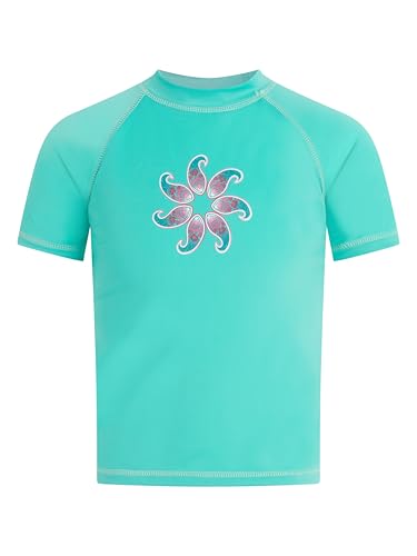 Image of Kanu Surf Girls' Jade Rash Guard UPF 50+ Sun Protection Short Sleeve Swim Shirt