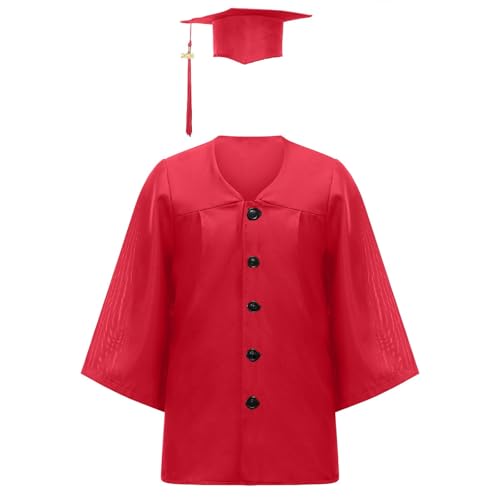 Image of Kindergarten 2025 Graduation Cap and Gown Tassel Sets with Charm 2PCS Graduations Stoles for Kids Grad Party Clothes
