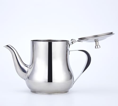SANQIAHOME Kleine Teekanne aus Edelstahl (Silber, 570 ml) – Bild 6