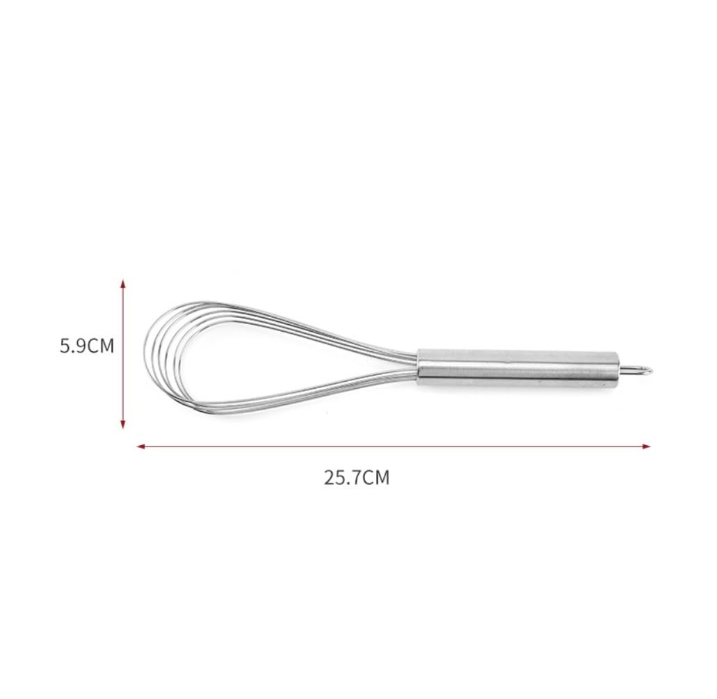 Batidor Huevos Batidor De Huevos Acero Inoxidable En Forma Abanico, Herramienta For Hornear, Varilla Agitadora Manual Multifunción Utensilios Cocina(5.9x25.7cm)