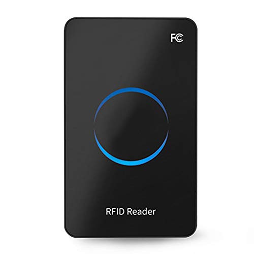 Smart USB UHF RFID Reader 915Mhz, USB Desktop Contactless Card Reader Writer, Electronic Tag Access Card Reader for ISO18000‑6C/ISO18000‑6B Label