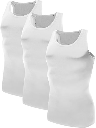 Image of NELEUS Men's 3 Pack Compression Shirt Sport Athletic Workout Tank Top