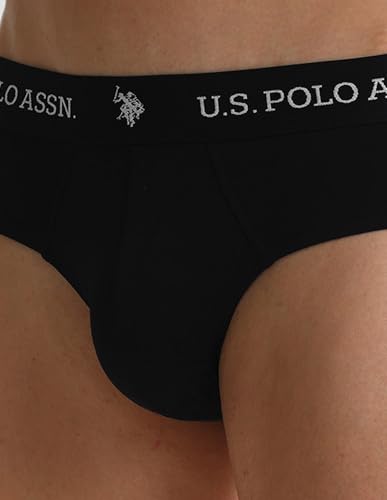 Image of U.S. Polo ASSN. Mens OEB09 Elasticized Waist Underwear Briefs - Pack of 2