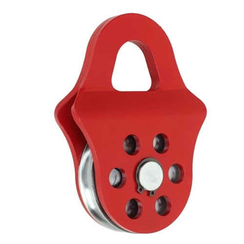 Heavy Du - Polea de acero inoxidable para cuerda sintética y cable de acero, polea industrial para camiones y aplicaciones de levantamiento pesado