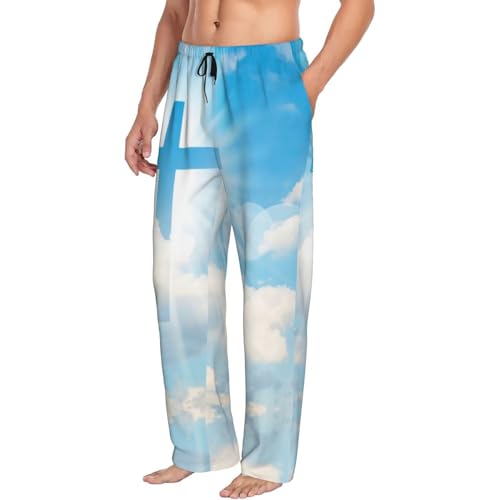Christian Cross Jesus Men's Pajama Pants Sleepwear Bottom Long Sleeve Sleep & Lounge Pants With Pocket2