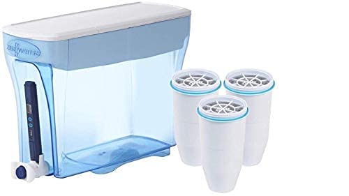 ZeroWater 23 Cup Ready-Pour Water Filter Pitcher with Meter & 3 Filters