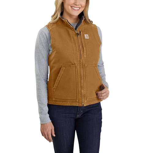 Image of Carhartt Women's Washed Duck Mock Neck Vest