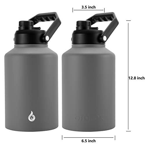 Image of BJPKPK 128oz Insulated Water Bottle, 1 Gallon Water Jug, Stainless Steel