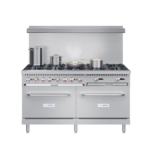 Koolmore KM-CR60-NG 60 Inch 10 Burner Commercial Natural Gas Range With Oven cover