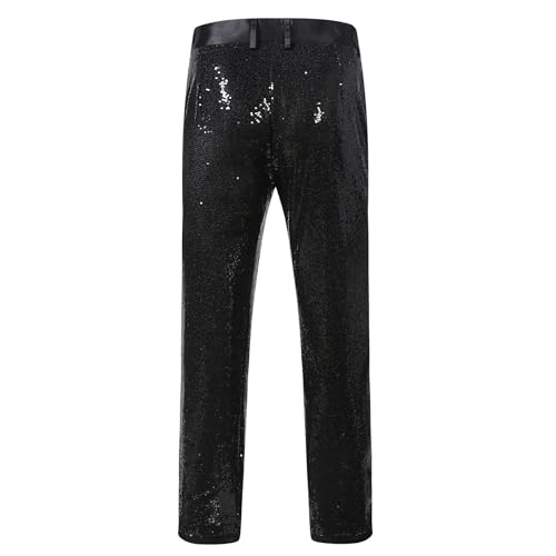 Men's Nightclub Glitter Dress Trouser Sparkly Sequin Party Dress Pants Disco Shiny Straight Leg Trousers3
