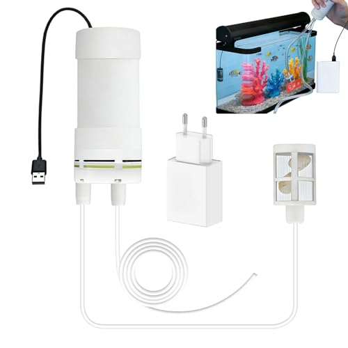Pompe à eau USB auto-amorçante, mini pompe à eau électrique, 5 V, auto-amorçante, avec tuyau en PVC de 1 m et chargeur USB, pompe à eau auto-amorçante, mini pompe à eau électrique