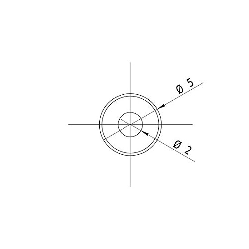 Punktlaser, rot, 650 nm, 0.4 mW, 3 V DC, Ø5x12 mm, Laserklasse 1, Fokus fixed (100mm), Kabellänge 100 mm - 70120240
