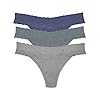 Natori-Womens-Bliss-Perfection-One-Size-Thong Natori Women Bliss Perfection One Size Thong 3-Pack (Blue Indigo/River/Quicksilver, One Size)
