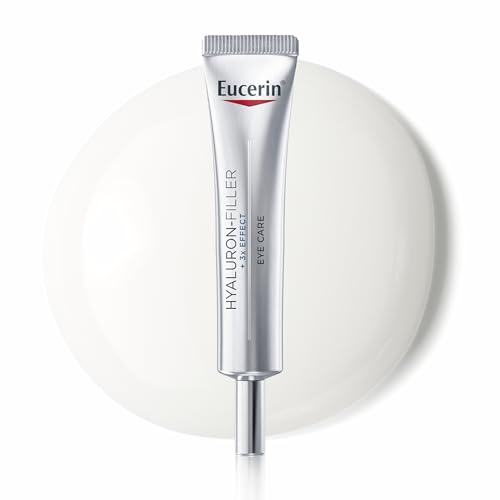 Eucerin Hyaluron-Filler Eye Cream SPF 15 15ml, Advanced Anti-Wrinkle Eye Cream to Target Fine Lines and Deep Wrinkles, Nourishing Moisturiser with Hyaluronic Acid for The Delicate Eye Area