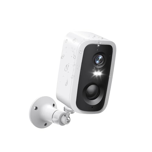 HEDNIC Wireless Security Camera Outdoor, 2K Battery-Powered Camera with Human