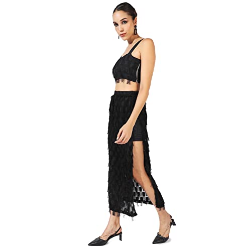 Image of Campus Sutra Women's Co-Ord Set For Casual Wear | Polyester Breathable Fabric Clothing Set Crafted With Comfort Fit And High Performance For Everyday Wear |