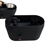 Kaffeegriff-Reinigungsset | Elektrischer Automatischer Siebträgerreiniger | Mit Griffständer, Tiefenreinigungsbürste Und Silikon-Kaffeesatzsammler, Geeignet Für 51/53/58-mm-Systeme, 20 X 10 X 5 cm