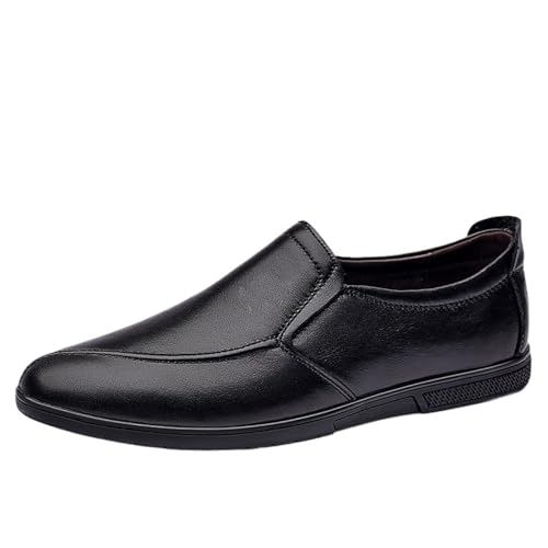 Mens Loafers Leather Dress Shoes for Business Casual Office Work Wedding Comfortable Lightweight Walking Slip On