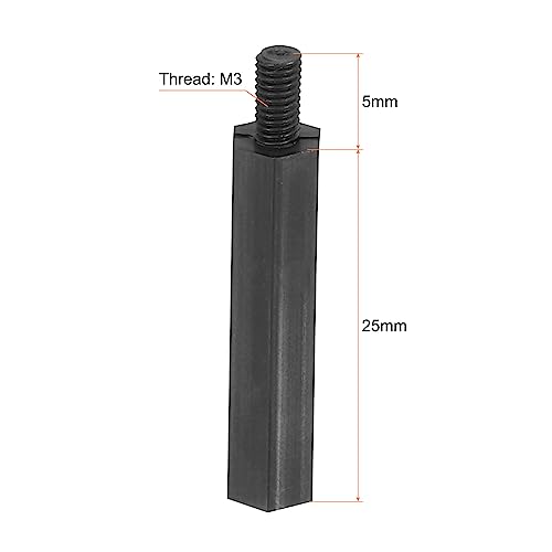 PATIKIL M3 Nylon Hex Standoff Screws Nuts, 1Set/100Pack PCB Male Female Threaded Kit for Motherboards Computer Cases - Image 2