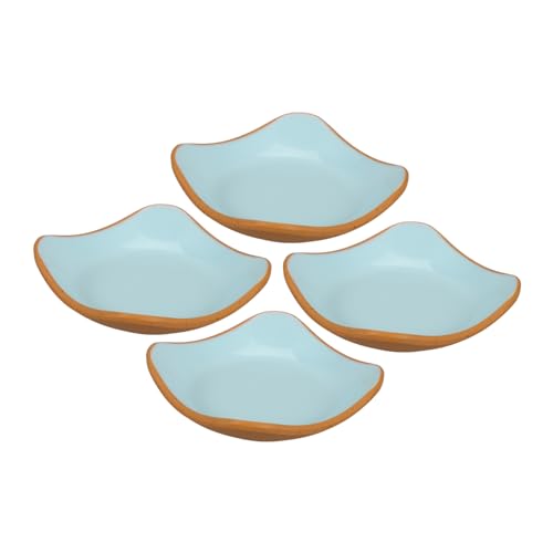 NAMOARLY 4pcs Small Sauce Dishes Ceramic Plate Side Serving Bowls Ideal for Appetizers Condiments More