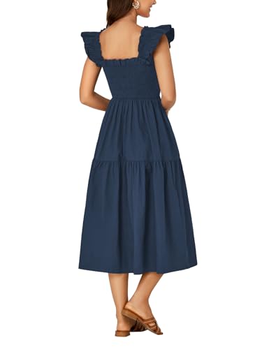 Image of Rooscier Women's A Line Smocked Midi Dress