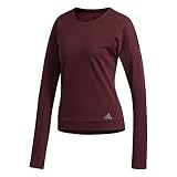 Crew angular adidas Supernova Run Cru Manga Larga Sudadera, Color Azul, Mujer, CY5825, Noble Maroon/Colored Heather, Large