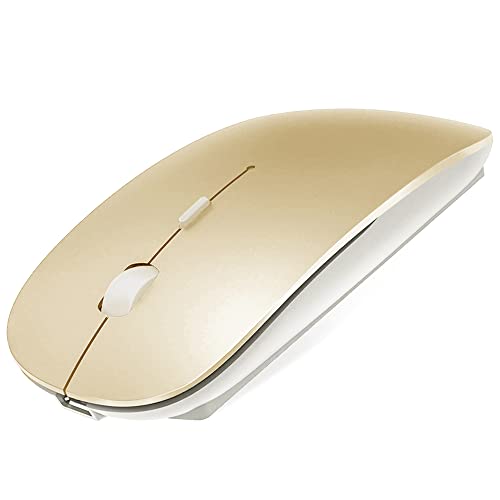 KLO Bluetooth Mouse for MacBook/Laptop/Notebook/pc/iPad/Chromebook Wireless Mouse for MacBook Pro/AIR (Gold)